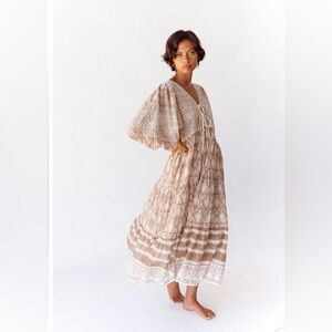 Daughters of India Jasmine Boho Cotton Maxi Dress